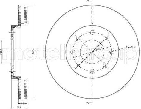 Metelli 23-1066C - Bremžu diski adetalas.lv