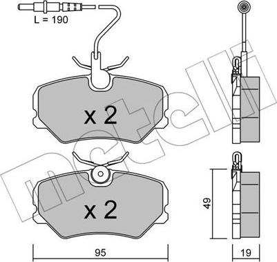 Metelli 22-0099-0 - Bremžu uzliku kompl., Disku bremzes adetalas.lv