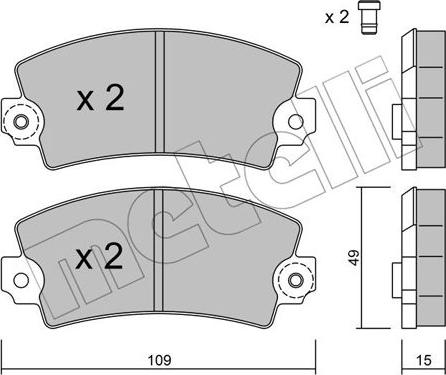 Metelli 22-0005-0 - Bremžu uzliku kompl., Disku bremzes adetalas.lv