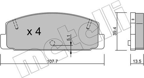 Metelli 22-0302-0 - Bremžu uzliku kompl., Disku bremzes adetalas.lv