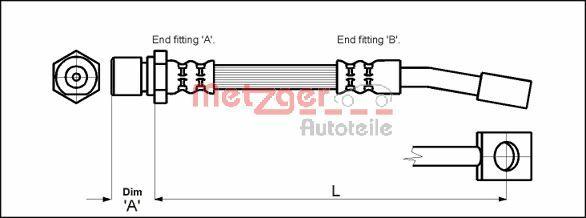 Metzger 4114679 - Bremžu šļūtene adetalas.lv