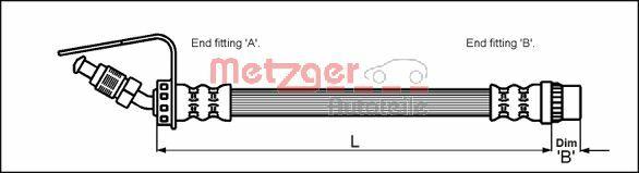 Metzger 4114761 - Bremžu šļūtene adetalas.lv