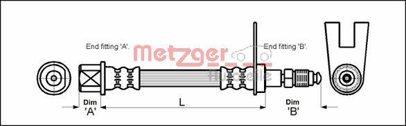 Metzger 4111159 - Bremžu šļūtene adetalas.lv