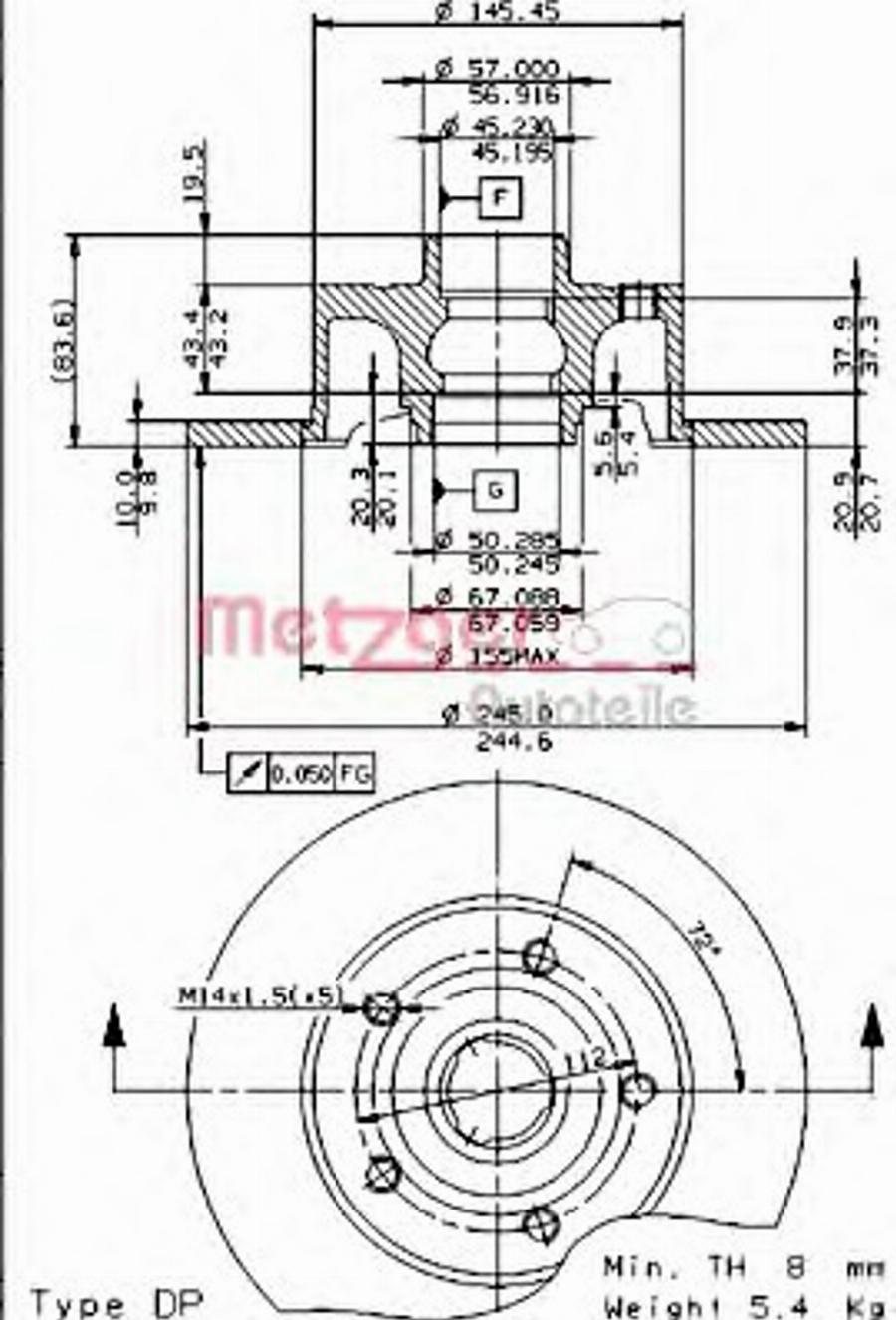 Metzger 6431.00 - Bremžu diski adetalas.lv