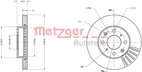 Metzger 6110454 - Bremžu diski adetalas.lv