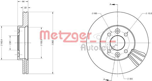 Metzger 6110406 - Bremžu diski adetalas.lv