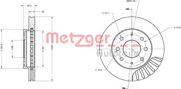 Metzger 6110546 - Bremžu diski adetalas.lv