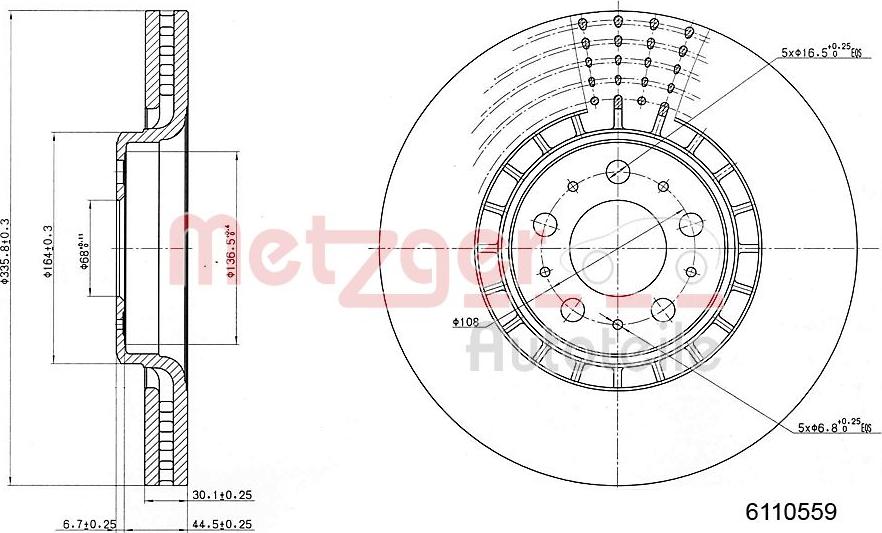 Metzger 6110559 - Bremžu diski adetalas.lv