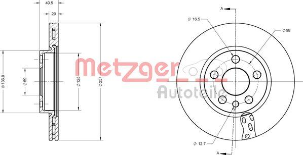 Metzger 6110528 - Bremžu diski adetalas.lv