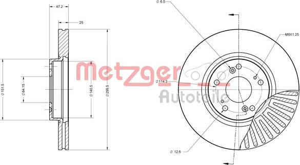 Metzger 6110572 - Bremžu diski adetalas.lv