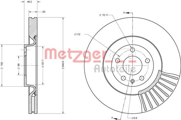 Metzger 6110669 - Bremžu diski adetalas.lv