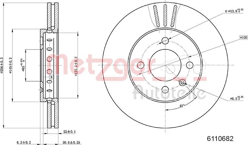 Metzger 6110682 - Bremžu diski adetalas.lv