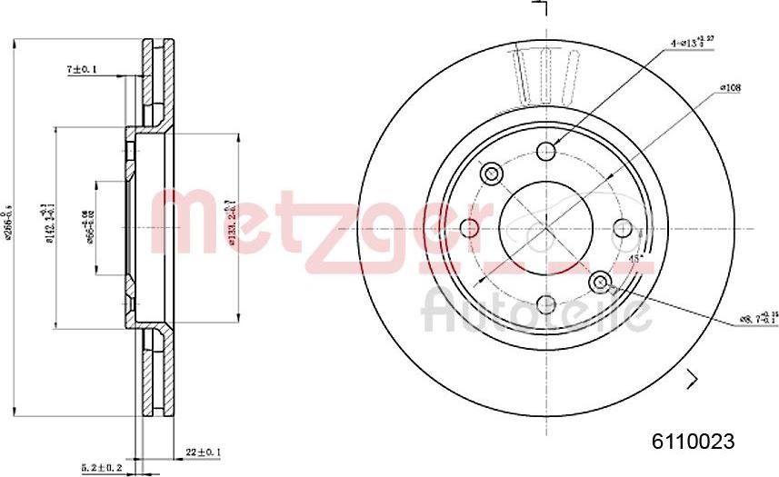 Metzger 6110023 - Bremžu diski adetalas.lv