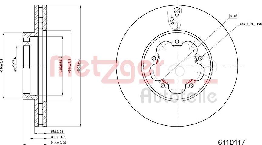 Metzger 6110117 - Bremžu diski adetalas.lv