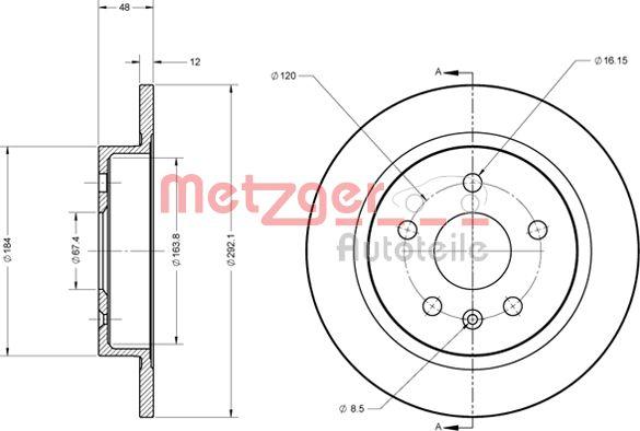 Metzger 6110188 - Bremžu diski adetalas.lv