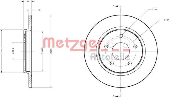 Metzger 6110120 - Bremžu diski adetalas.lv