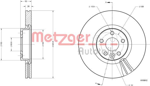 Metzger 6110812 - Bremžu diski adetalas.lv