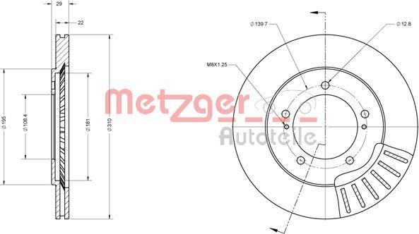 Metzger 6110347 - Bremžu diski adetalas.lv