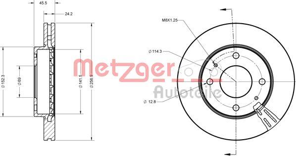 Metzger 6110358 - Bremžu diski adetalas.lv