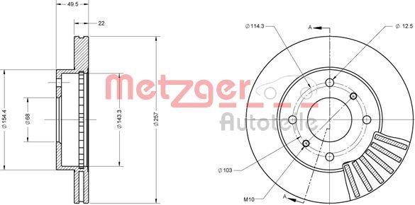 Metzger 6110312 - Bremžu diski adetalas.lv