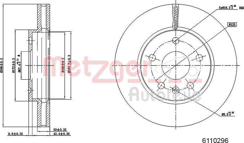 Metzger 6110296 - Bremžu diski adetalas.lv