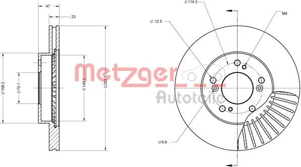 Metzger 6110249 - Bremžu diski adetalas.lv