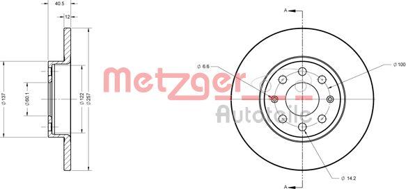 Metzger 6110246 - Bremžu diski adetalas.lv