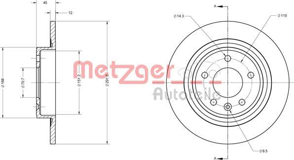 Metzger 6110247 - Bremžu diski adetalas.lv