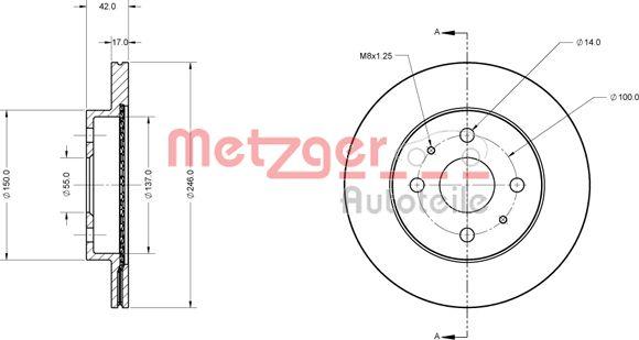 Metzger 6110277 - Bremžu diski adetalas.lv