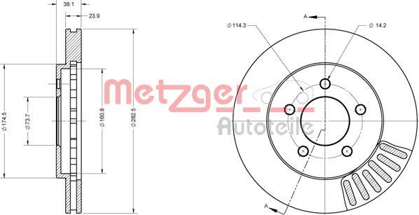 Metzger 6110708 - Bremžu diski adetalas.lv