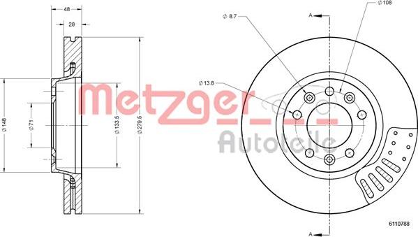 Metzger 6110788 - Bremžu diski adetalas.lv