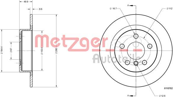 Metzger 6110782 - Bremžu diski adetalas.lv