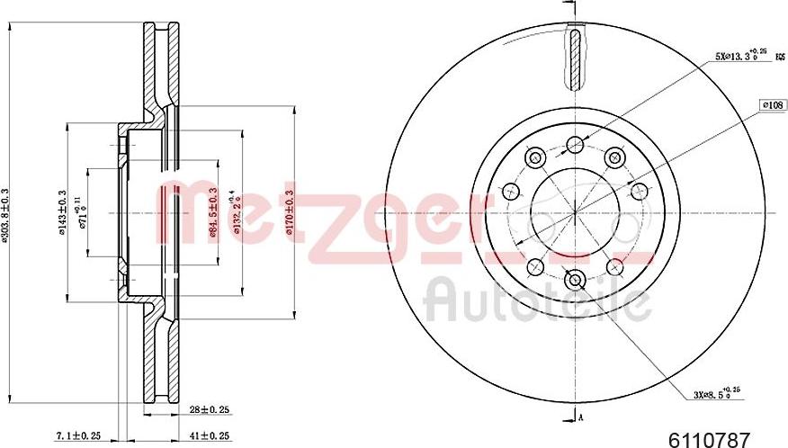 Metzger 6110787 - Bremžu diski adetalas.lv