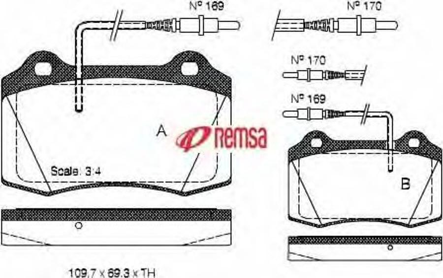 Metzger 043414 - Bremžu uzliku kompl., Disku bremzes adetalas.lv