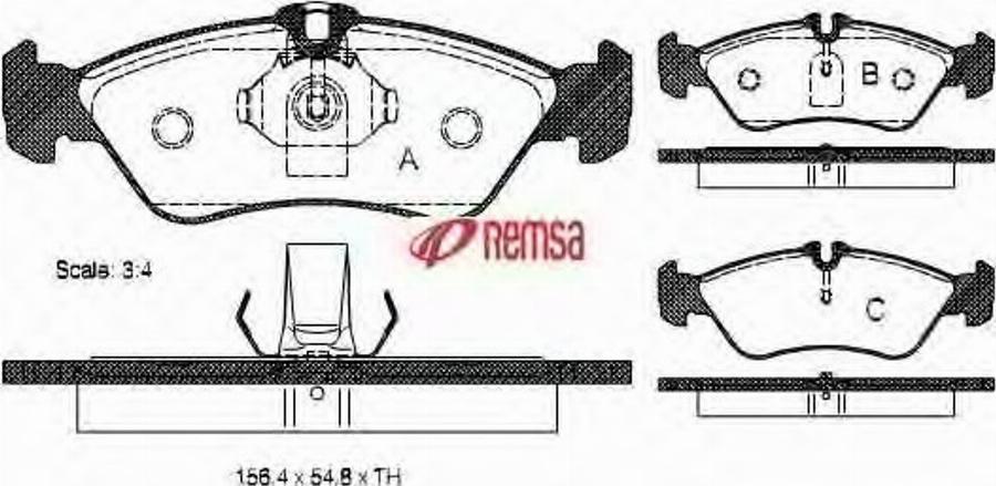 Metzger 058000 - Bremžu uzliku kompl., Disku bremzes adetalas.lv