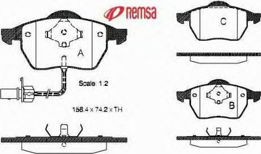 Metzger 0390.11 - Bremžu uzliku kompl., Disku bremzes adetalas.lv