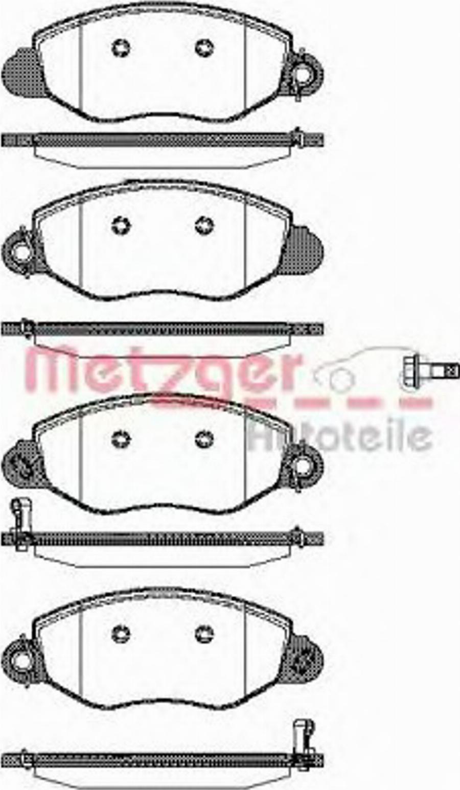 Metzger 077212 - Bremžu uzliku kompl., Disku bremzes adetalas.lv