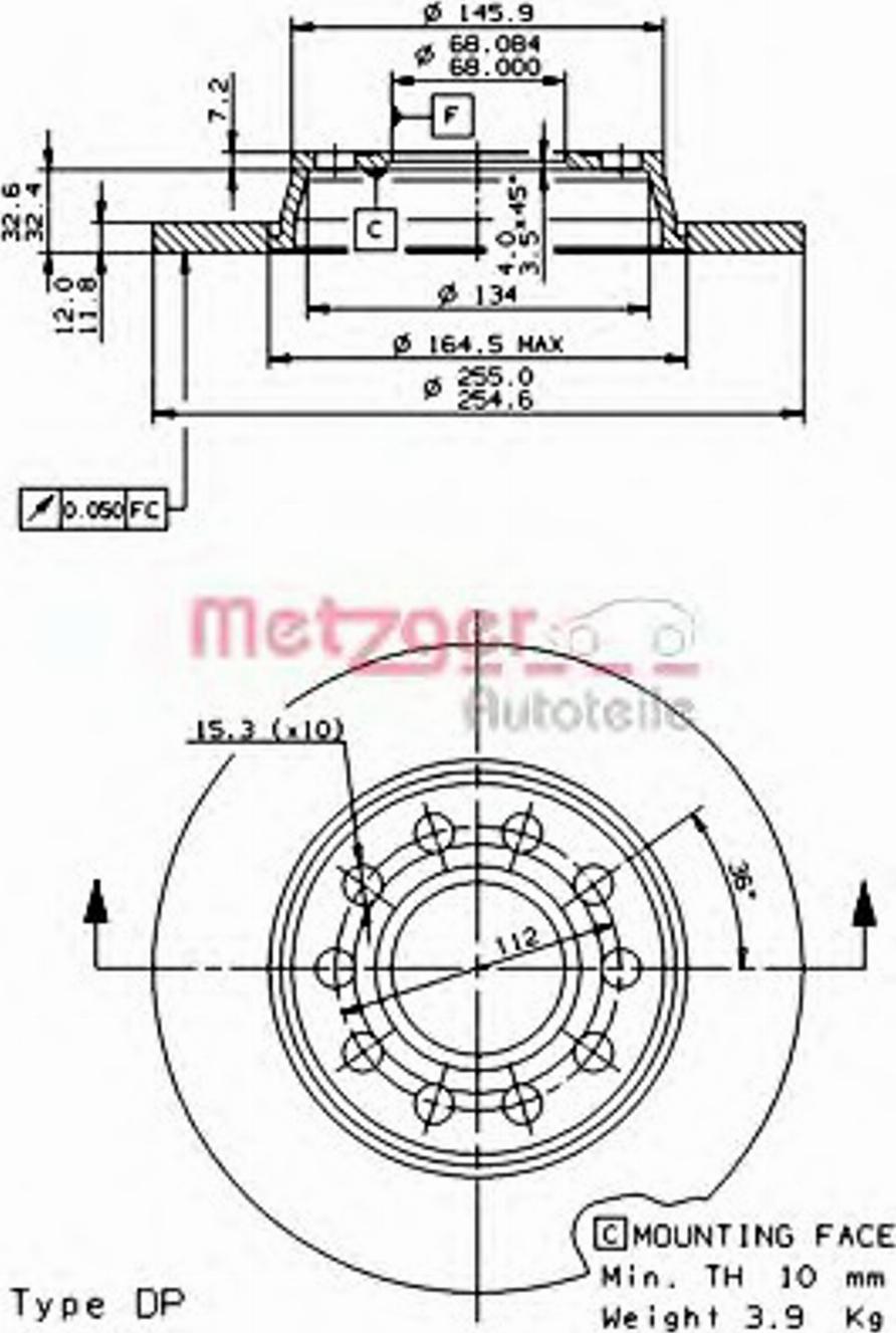 Metzger 14929 - Bremžu diski adetalas.lv