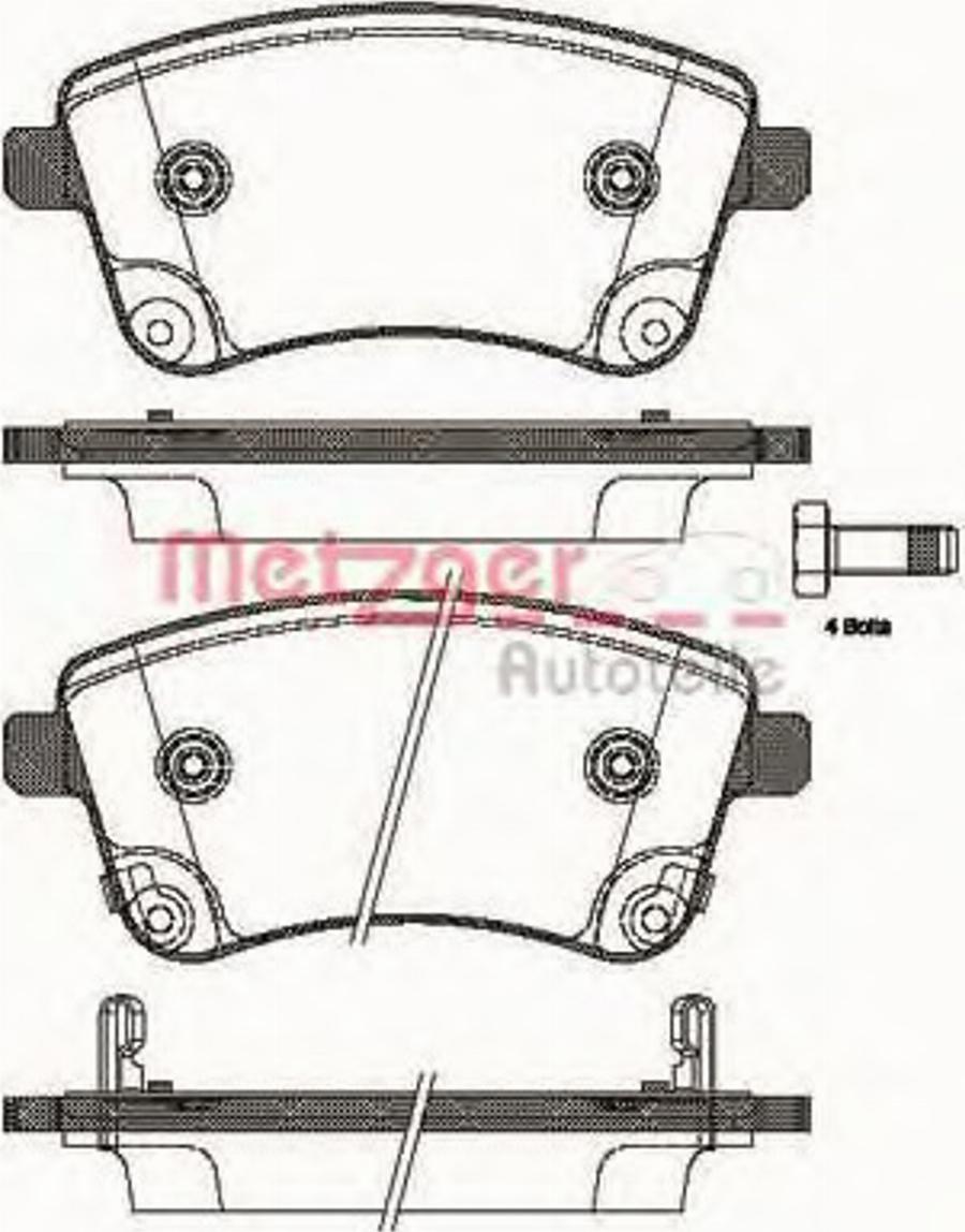 Metzger 143502 - Bremžu uzliku kompl., Disku bremzes adetalas.lv