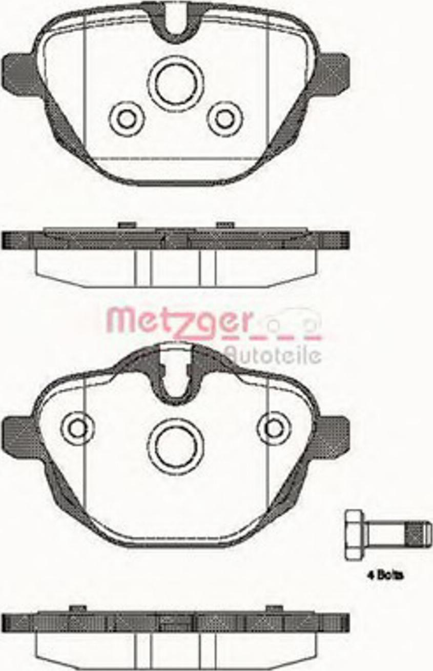 Metzger 1421.00 - Bremžu uzliku kompl., Disku bremzes adetalas.lv