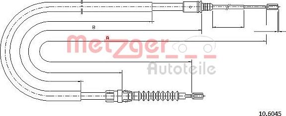 Metzger 10.6045 - Trose, Stāvbremžu sistēma adetalas.lv