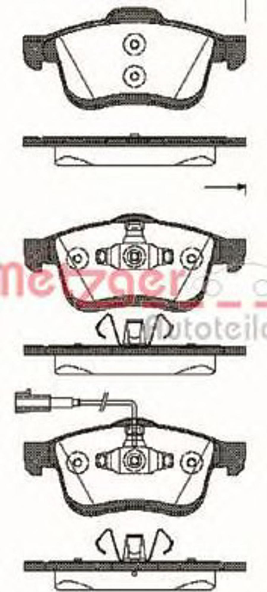 Metzger 118301 - Bremžu uzliku kompl., Disku bremzes adetalas.lv