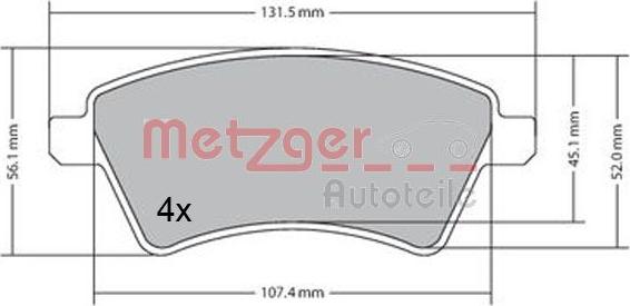 Metzger 1170442 - Bremžu uzliku kompl., Disku bremzes adetalas.lv