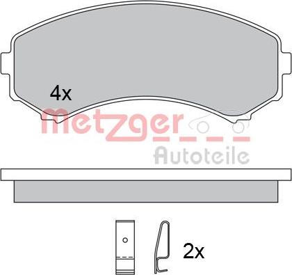 Metzger 1170450 - Bremžu uzliku kompl., Disku bremzes adetalas.lv