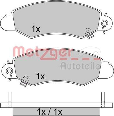 Metzger 1170457 - Bremžu uzliku kompl., Disku bremzes adetalas.lv