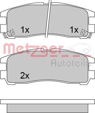 Metzger 1170413 - Bremžu uzliku kompl., Disku bremzes adetalas.lv