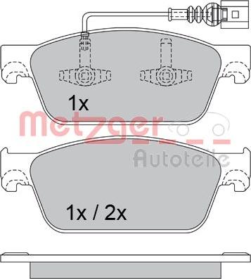 Metzger 1170484 - Bremžu uzliku kompl., Disku bremzes adetalas.lv