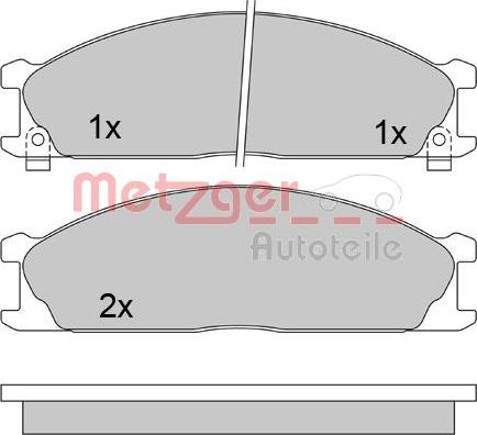 Metzger 1170488 - Bremžu uzliku kompl., Disku bremzes adetalas.lv