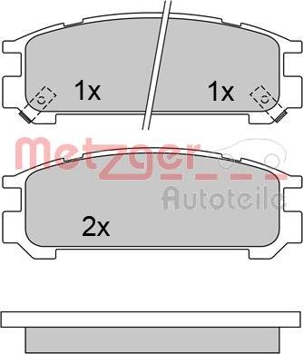 Metzger 1170429 - Bremžu uzliku kompl., Disku bremzes adetalas.lv