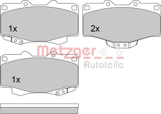 Metzger 1170428 - Bremžu uzliku kompl., Disku bremzes adetalas.lv